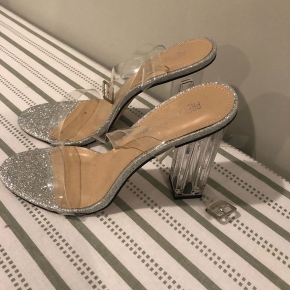 Silver sole clear heels - Picture 2 of 5